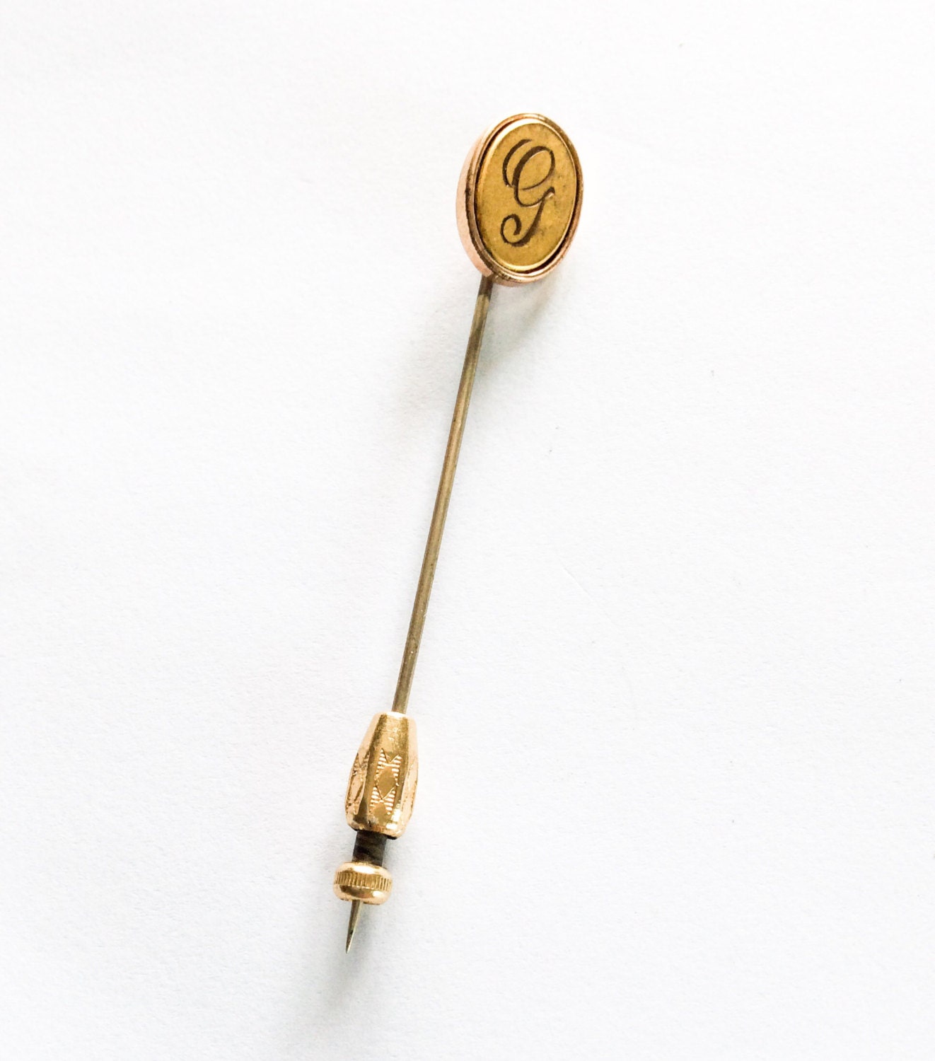 Initial G Stick Pin or Hat Pin Gold Tone Vintage Jewelry – Haute Juice