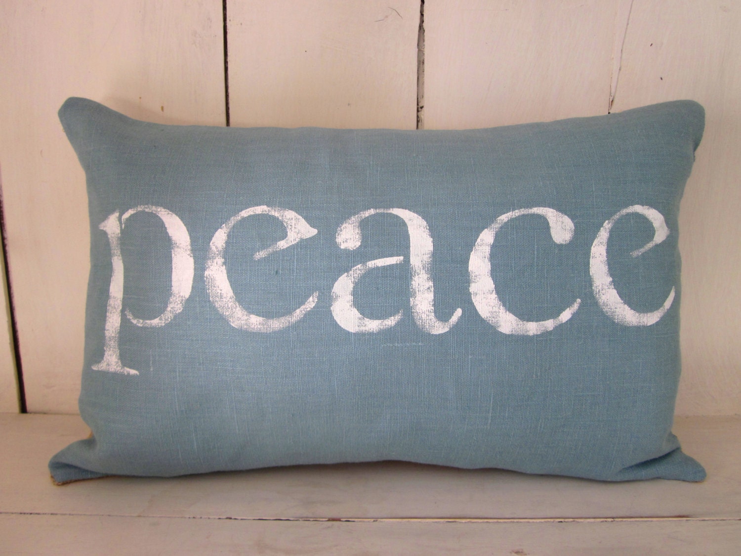 50 CLEARANCE SALE Burlap pillow peace pillow by 112FarmhouseLayne