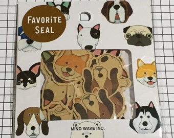 Japan Mind wave stickers / Stickers Flakes / Dog stickers - 71 stickers (1 pack) MW 77223
