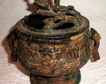 Cast Iron Incense Burner Marked "Japan"