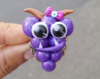 Rotten Fruit Monster ring, polymer clay ring, polymer clay monster