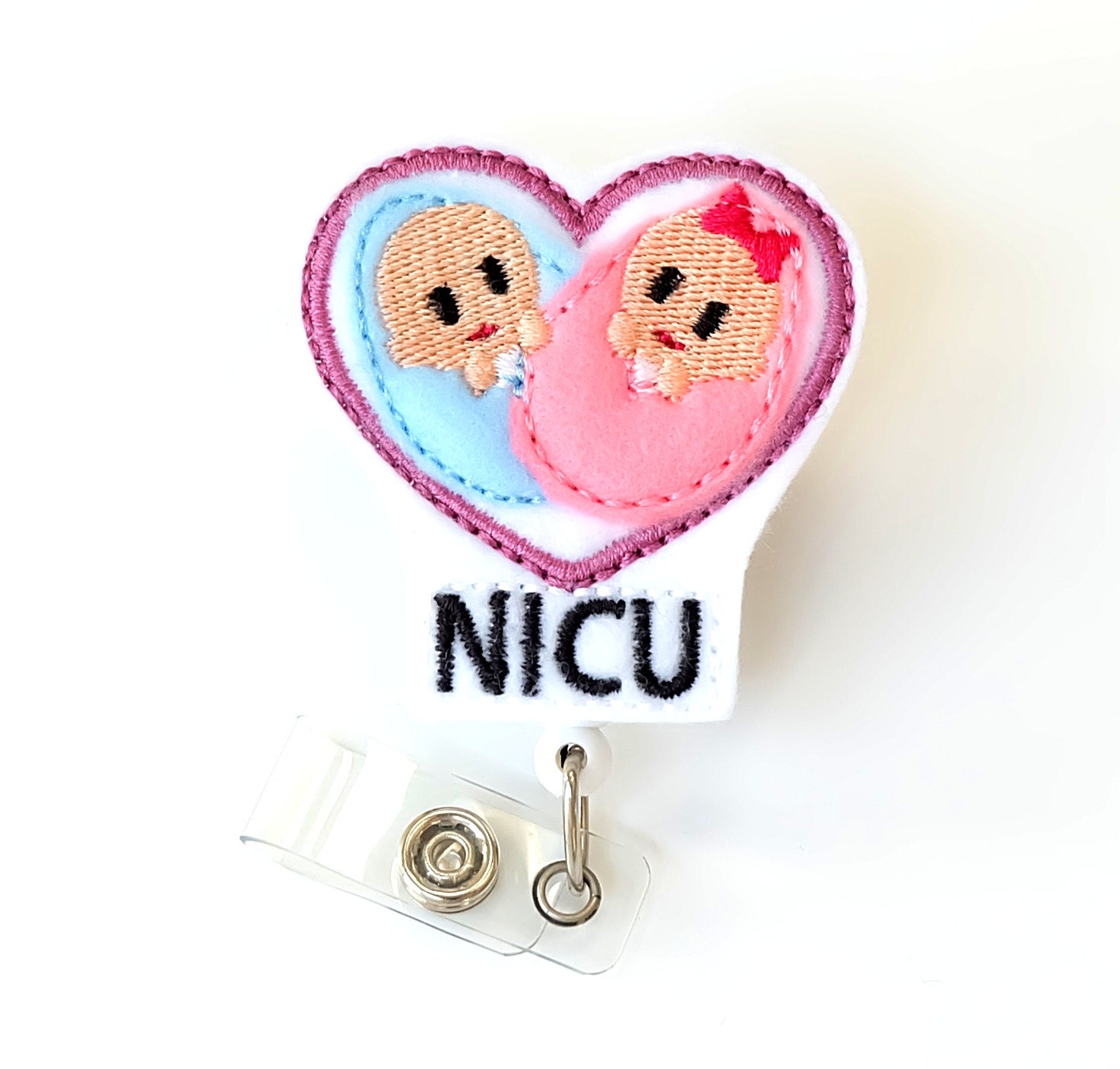 Twin Baby NICU Badge Reel NICU Nurse Gifts NICU Staff
