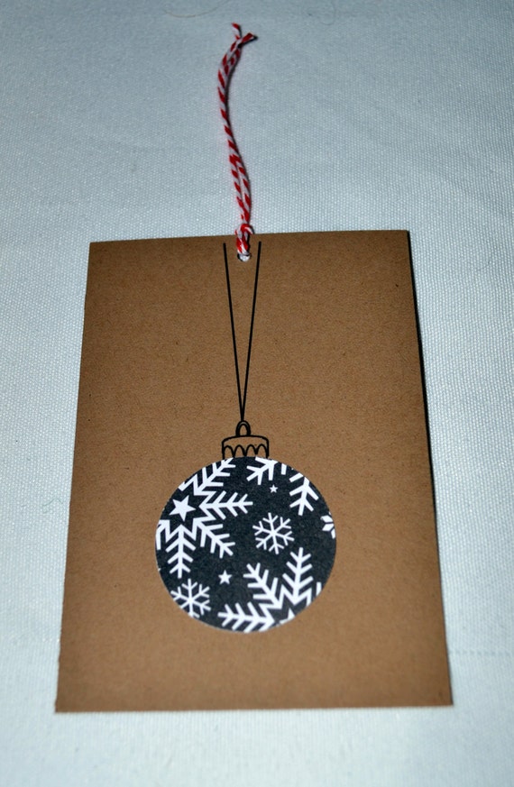 large Christmas ornament gift tags Christmas gift tag Gift bag tags holiday tags kraft tags gift tag rustic gift tags dove ornament gift tag