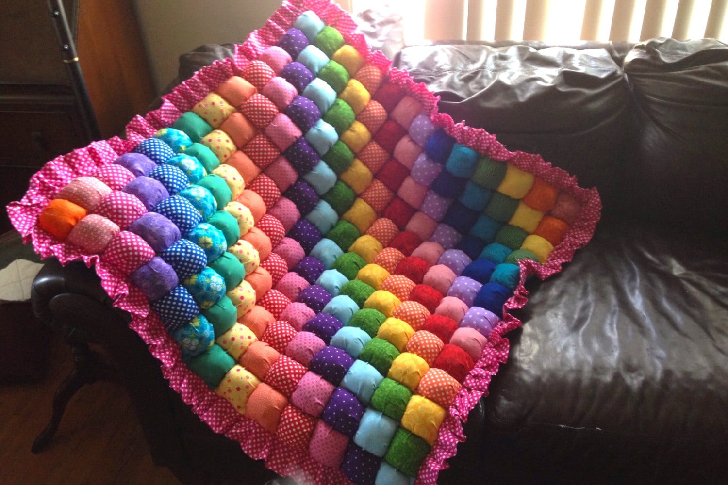 Baby Bubble Quilt Rainbow Simple Patterns Baby Quilt Handmade