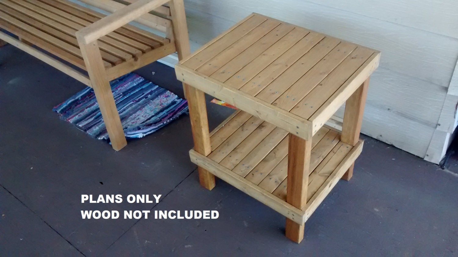 DIY Patio End Table PLANS Outdoor/Garden Furniture
