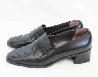 Heeled Brown Leather Oxfords Size 8.5 by TheJuniorStore on Etsy