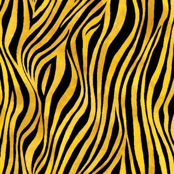 Black and Gold Tiger Stripe Souls Awakening Fabric by apronbabe