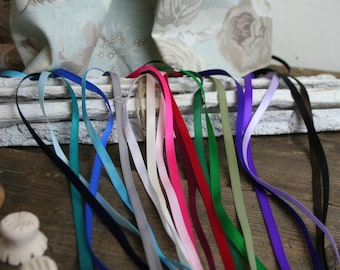 6mm Satin Ribbon All colours,, Thin ribbon Trim, 5 Metres, Craft, Wedding, Cards