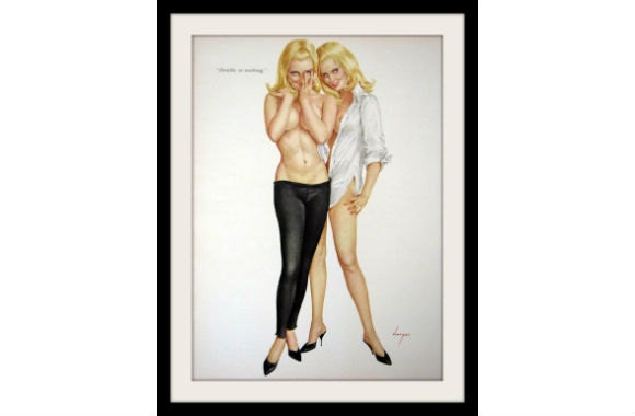 Vargas Twin Girls Pin Up Girls Art Print Double Or By Thepinuproom