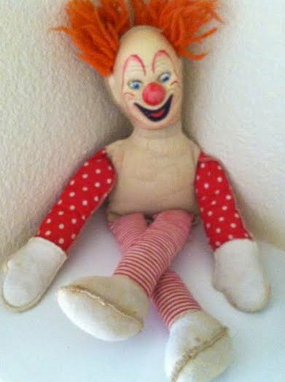 vintage stuffed clown