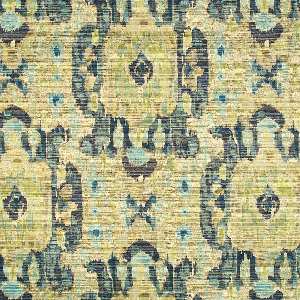 Chartreuse Ikat Woven Upholstery Fabric for Furniture Large