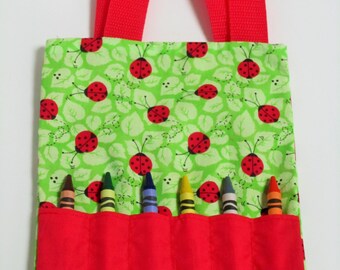 ladybug mini crayon bag party favor bag goody bags activity bag
