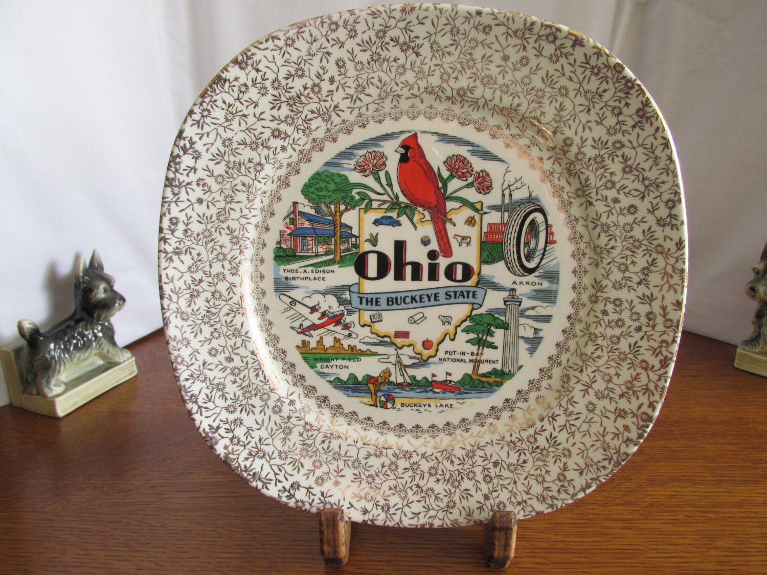 Vintage Ohio Souvenir Plate by granskitchen on Etsy