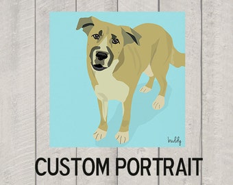 Custom Dog Portrait - Modern Dog Art