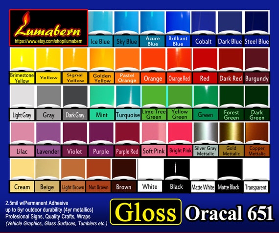 oracal 651 color king blue and colbalt blue