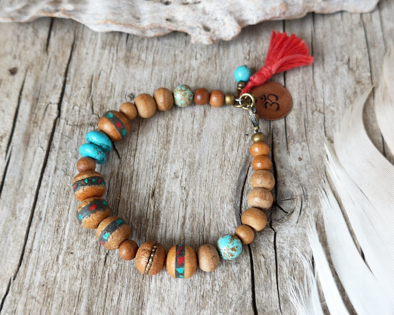 Om bracelet yoga bracelet stacking bracelet ethnic