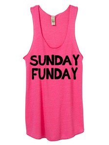 SUNDAY FUNDAY Tank Top Funny Shirt Football Tank Church Shopping Bar ...