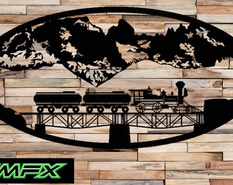 Train Wall Art metal wall train art | etsy Train Wall Art metal wall train art | etsy