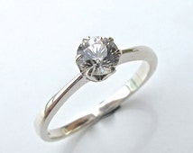 Popular items for white sapphire ring on Etsy