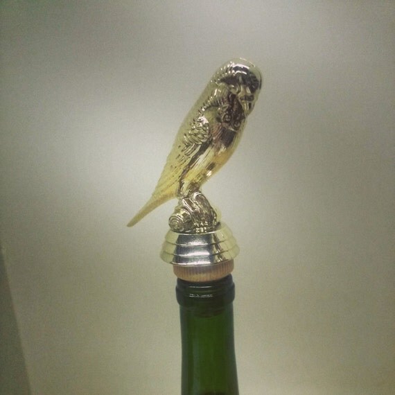 Bird Bottle Stopper Parakeet Wine Stopper by