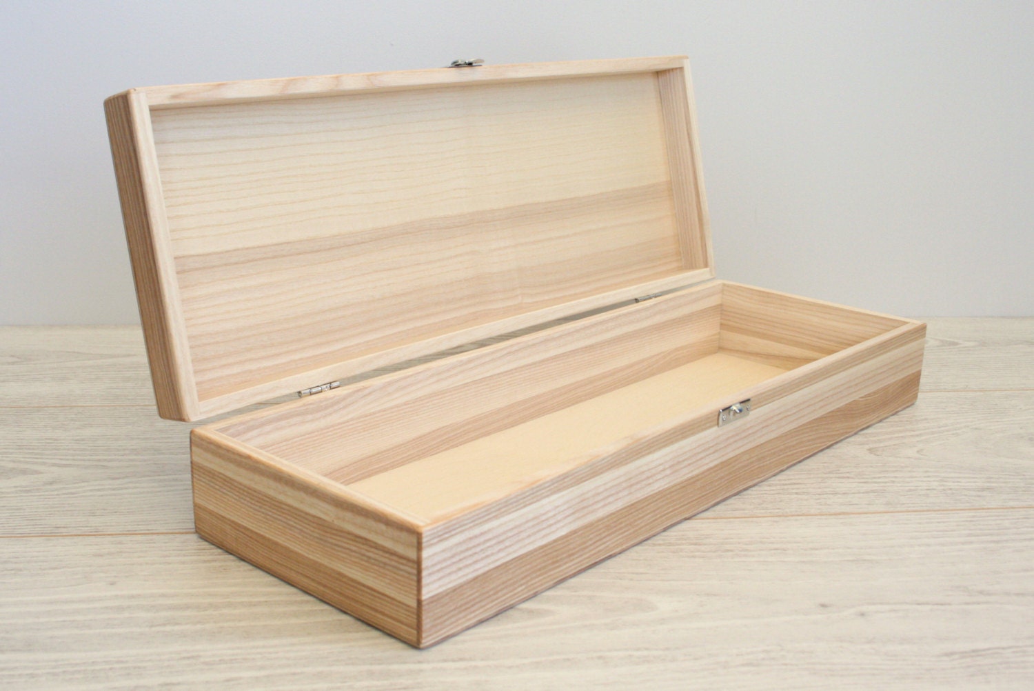 Wooden Gift Box / Wooden Keepsake Box / Ash Wood Box / Storage