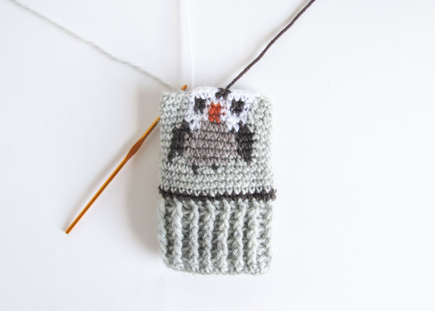 Crochet PATTERN Crochet Owl Fair Isle Tapestry Crochet Mitts