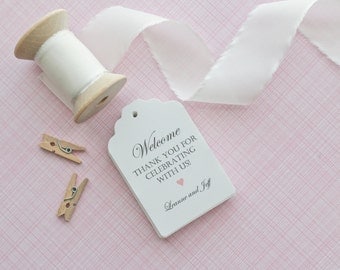 Gift Tags-Wedding Favors-Bridal Shower favors-Candy Bar Tags-Wedding Welcome Tags-Thank You Tags-Set of 40