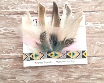 Aztec Feather Headband | Baby Feather headband | Baby Aztec Headband | Feather Headband Photo Prop