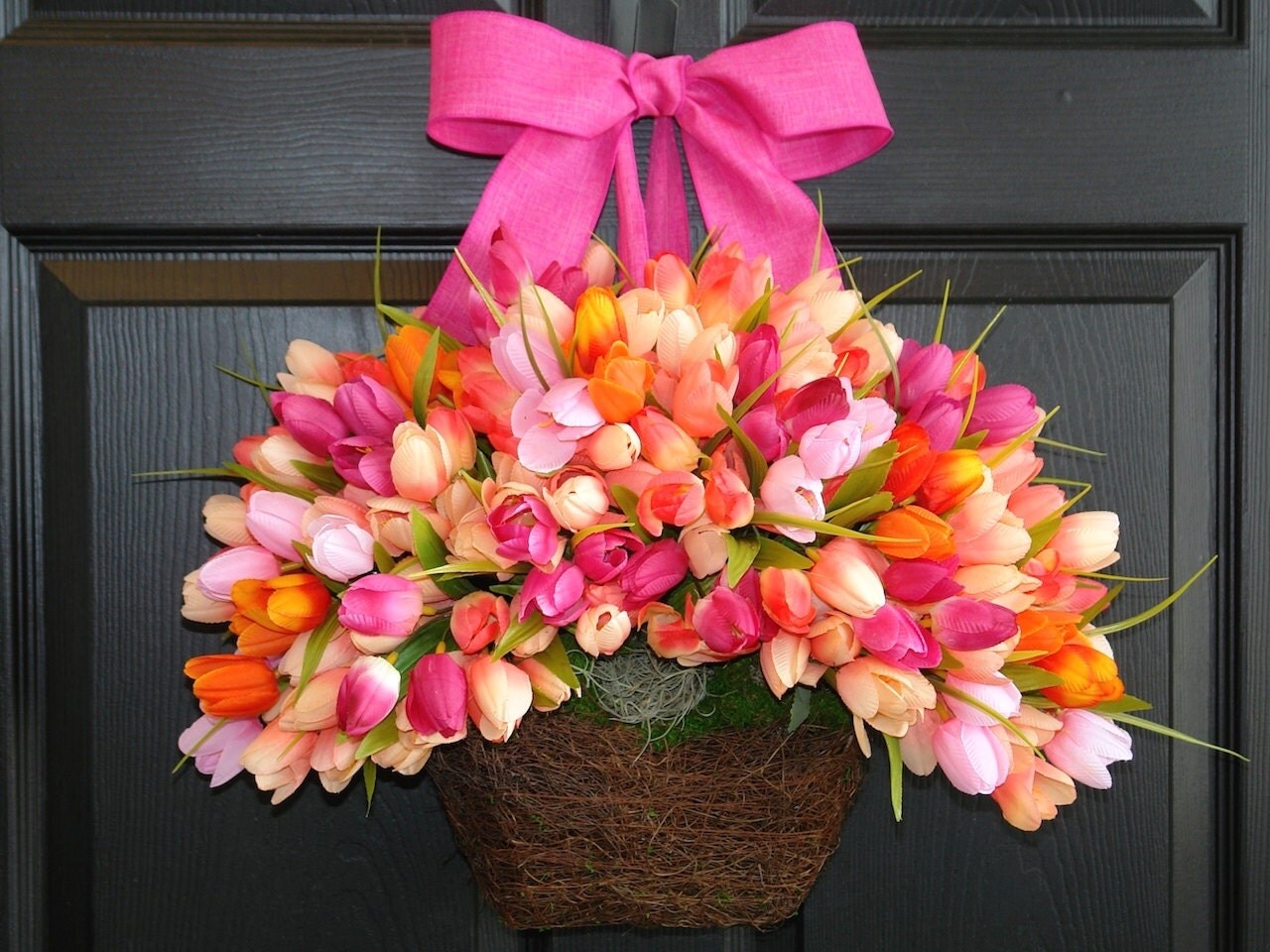 spring wreath Easter wreaths or front door wreathsoutdoor