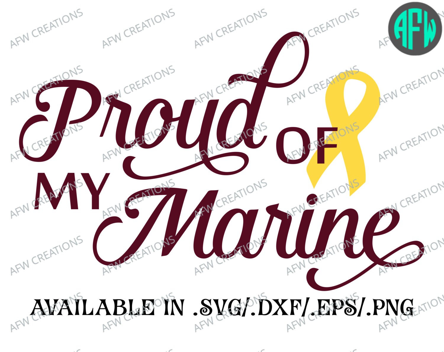 Download Digital Cut File Proud of My Marine SVG DXF EPS