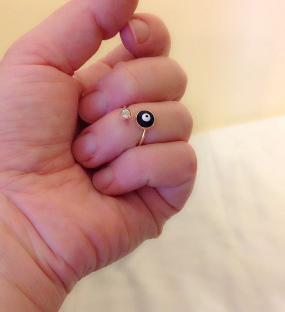 Knuckle RingGold Evil Eye JewelryC by NalansJewellery on Etsy