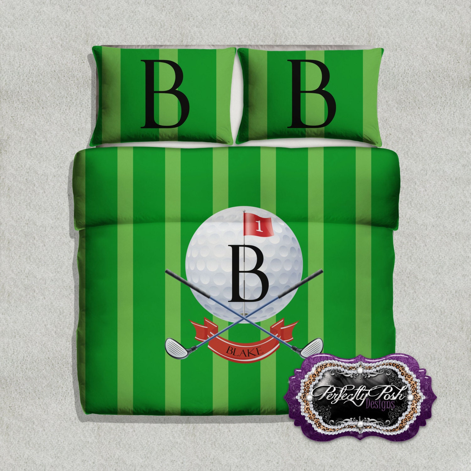 Golf Sport Theme Bedding Custom Design and Personalized