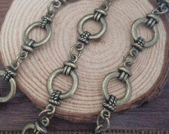 1m antique bronze Chain 13mm wide
