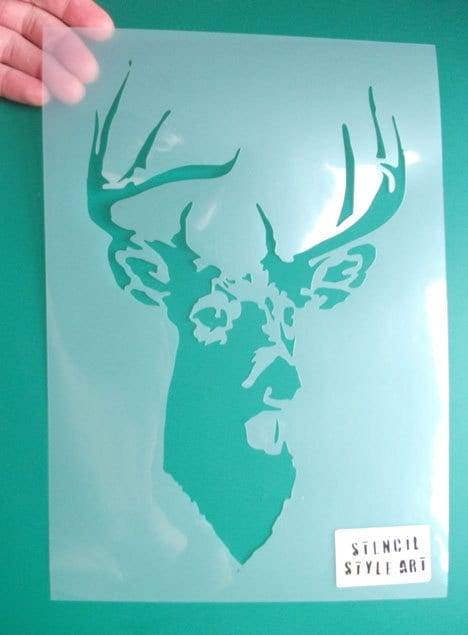 Stag Head Stencil deer head decor Home decorating arts - Ã°ÂŸÂ”ÂŽzoom