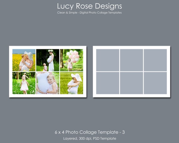  6  x 4 Photo Collage  Template  3