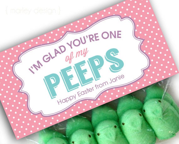 Items Similar To Easter Treat Bag Toppers Easter Peeps Peeps Treat Bags 