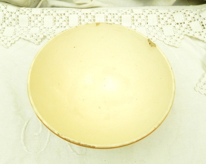 Chippy Antique Farmhouse Ceramic K et G Luneville Café au Lait Bowl / Vintage French Country Decor Coffee Bowl, Country Farmhouse Decor