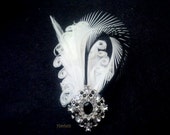 Gatsby Feather boutonniere, prom boutonnierre, feather corsage and boutonniere, non traditional, white boutonniere,1920s boutonniere Gatsby Feather boutonniere, prom boutonnierre, feather corsage and boutonniere, non traditional, white boutonniere,1920s boutonniere