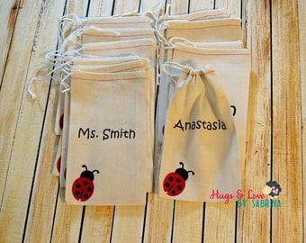 Custom Birthday Party - Wedding Favor bags with Name - One design - Custom Party Favor Bags - Custom gift bag
