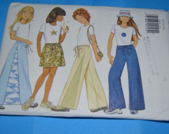 Butterick 5964 Girls Skirt Pants & Top Sewing Pattern - UNCUT - Size 12 14 16