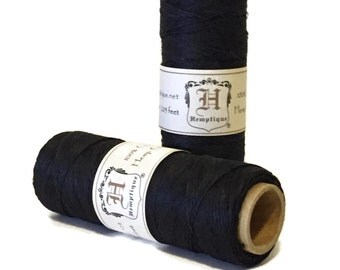 Black Hemp Twine 0.5mm, Macrame Hemp Cord, Colored Hemp Craft Cord, Bead Cord