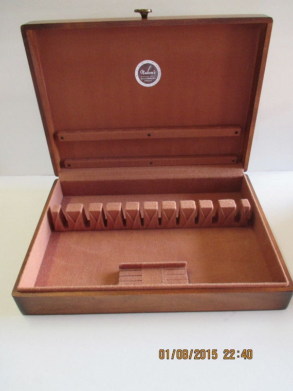 Naken's Silverware Flatware storage chest box Service