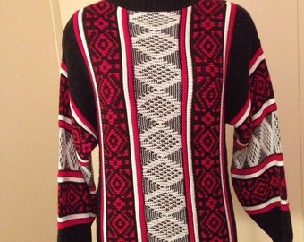 Vintage ski sweater M