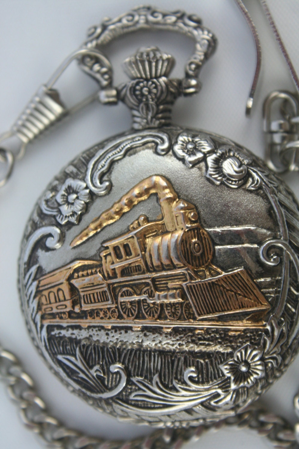 timex train pocket watch