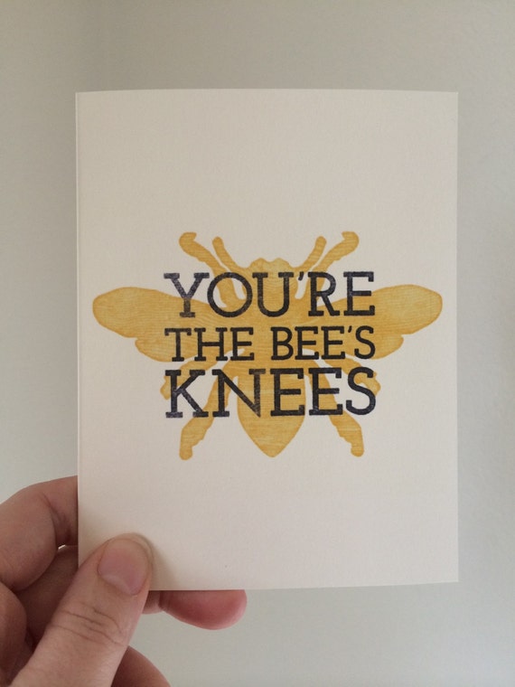 You're the bees knees card folded card you are by TiramisuPaperie