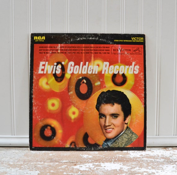 Vintage Elvis Presley Album Golden Records Vinyl Record 1958