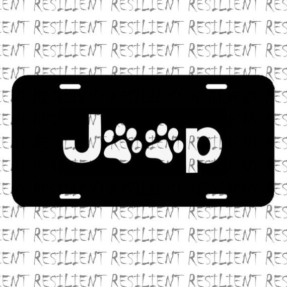 JEEP PAWS Personalized Novelty license plate custom car tag