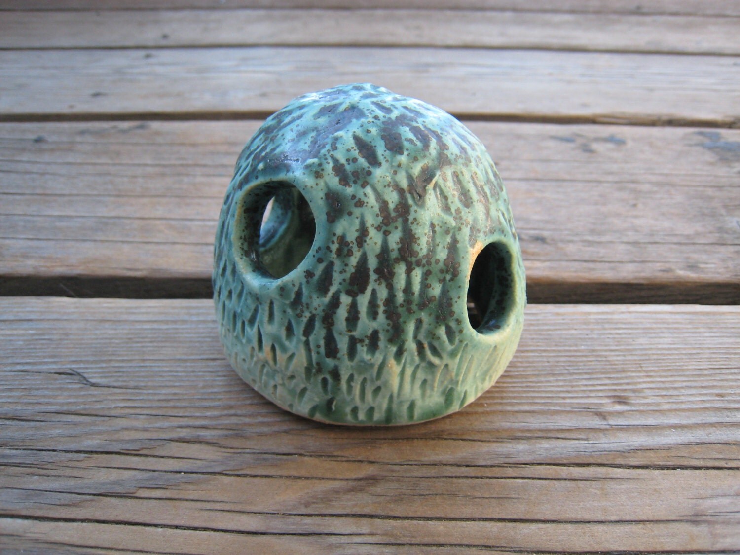 Teal Aquarium Decoration Ceramics and Pottery Small Fish