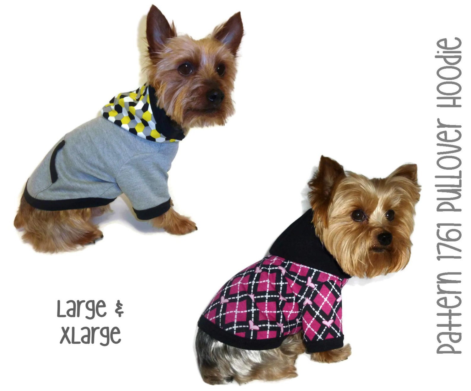 Dog Hoodie Pattern 1761 Large & XLarge Dog by SofiandFriends