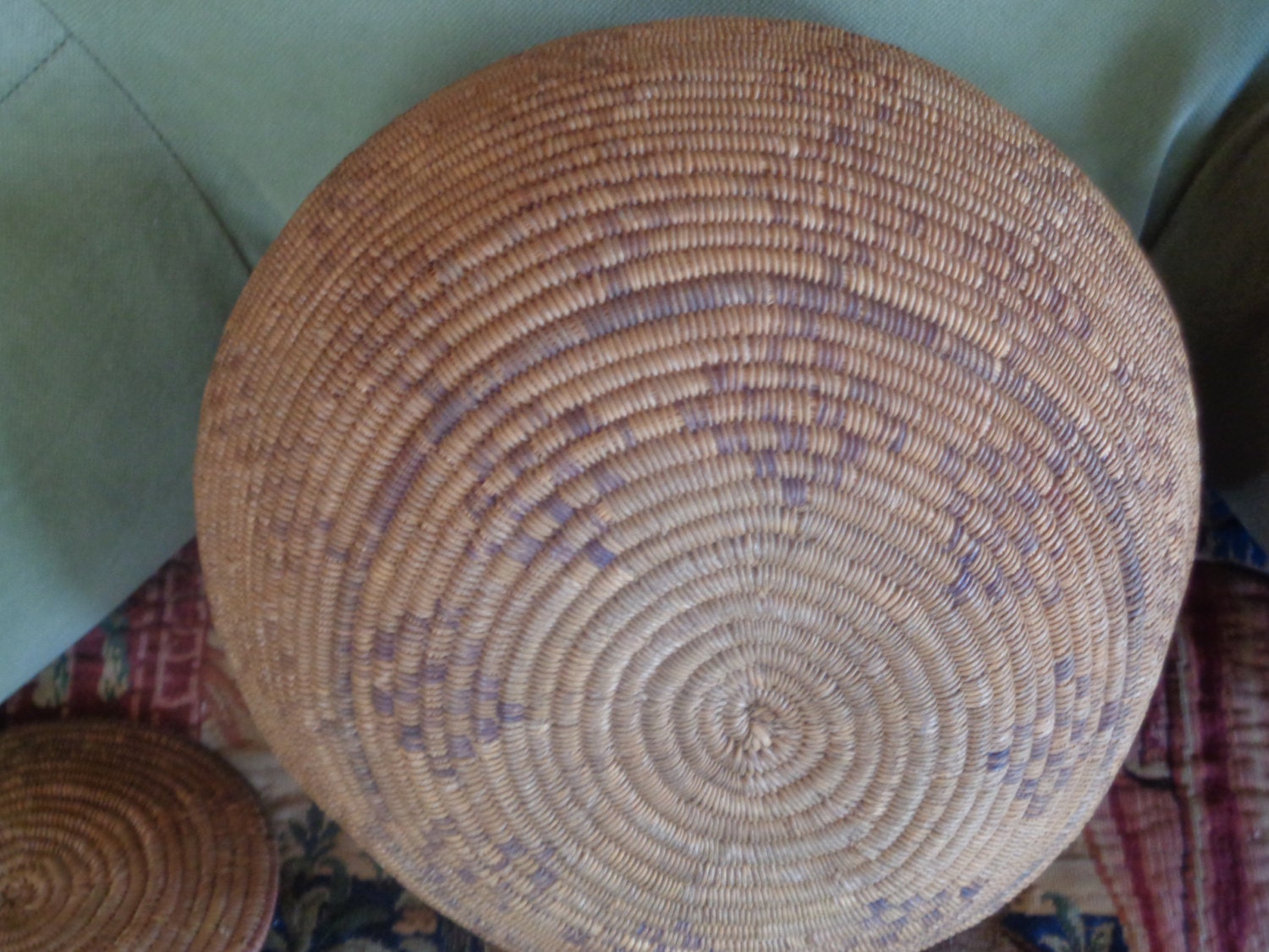 Vintage Inuit eskimo Basket with Lid. Traditional. by MANITOUARTS